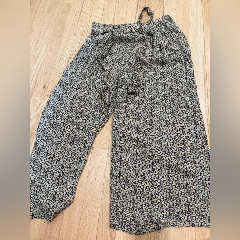 Zara Floral Print Wide Leg Women's Pants